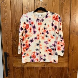 Charter Club Women’s Cardigan – Size Medium – Floral Pattern